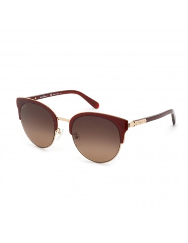 Salvatore Ferragamo Women's Sunglasses - Bordeaux/Gold Cat Eye Frame | SF175SK 637 prix pour 