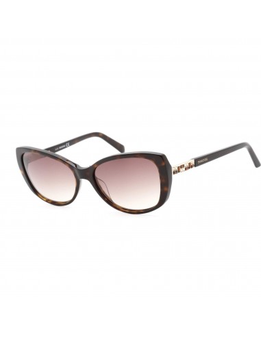 Swarovski Women's Sunglasses - Dark Havana Plastic Full Rim Cat Eye Frame | SK0124 52F Par le système avancé 