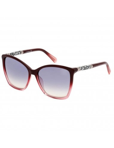 Swarovski Women's Sunglasses - Shiny Bordeaux Frame Smoke Mirror Lens | SK0148 69C pas cheres