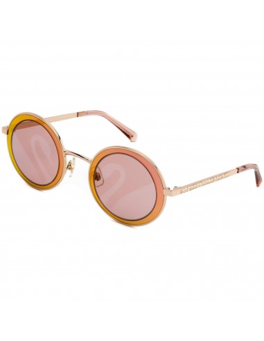 Swarovski Women's Sunglasses - Shiny Rose Gold Round Frame Bordeaux Lens | SK0199 28S hantent personnes