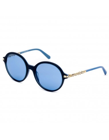 Swarovski Women's Sunglasses - Shiny Blue Plastic Full Rim Round Frame | SK0264 90V commande en ligne