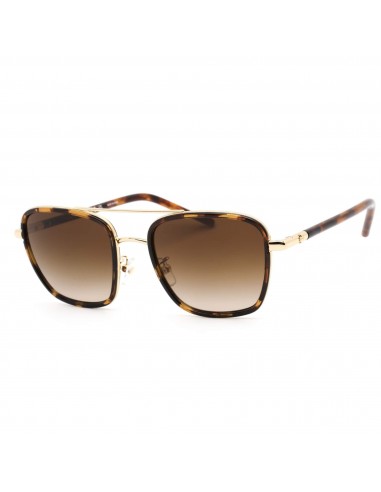 Tory Burch Women's Sunglasses - Shiny Gold Dark Tortoise Metal Frame | 0TY6090 330413 commande en ligne