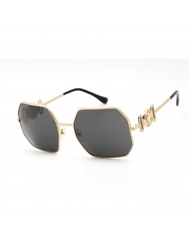 Versace Women's Sunglasses - Gold Metal Full Rim Frame Grey Lens | VE2248 100287 paiement sécurisé