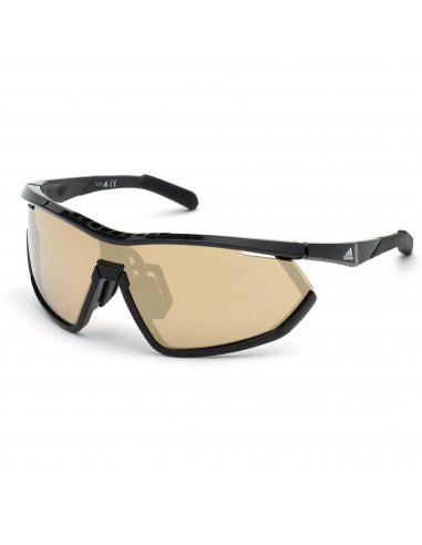 Adidas Women's Sunglasses - Shiny Black Frame Brown Mirrored Lens | ADIDAS SP0002 01G En savoir plus