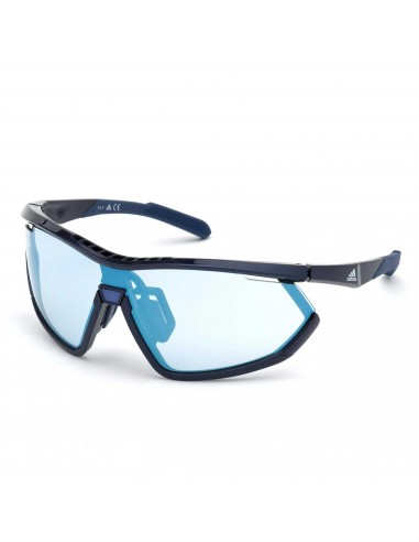 Adidas Women's Sunglasses - Shiny Blue Plastic Full Rim Frame | ADIDAS SP0002 92X Amélioration de cerveau avec