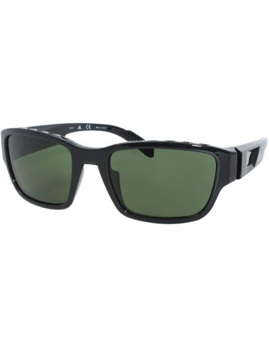 Adidas Men's Sunglasses - Shiny Black Plastic Frame Green Lens | ADIDAS SP0007 01N les ligaments