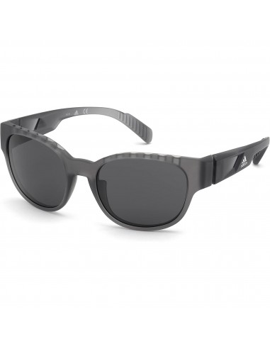 Adidas Unisex Sunglasses - Grey Plastic Full Rim Frame Smoke Lens | ADIDAS SP0009 20A une grave pollution 