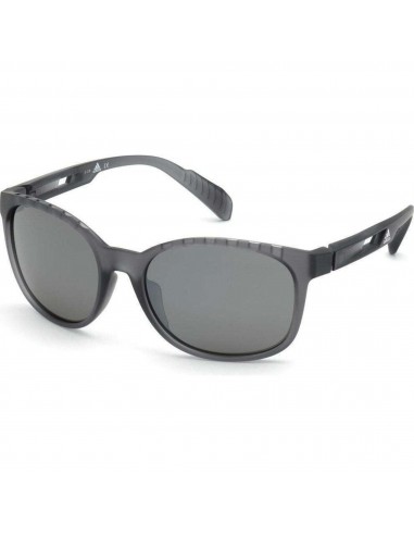 Adidas Unisex Sunglasses - Grey Frame Smoke Mirror Polarized Lens | ADIDAS SP0011 20D 2023