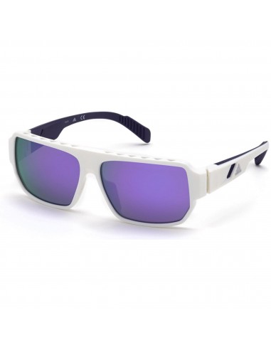 Adidas Men's Sunglasses - White Rectangular Frame Violet Lens | ADIDAS SP0038 21Z sélection de produits