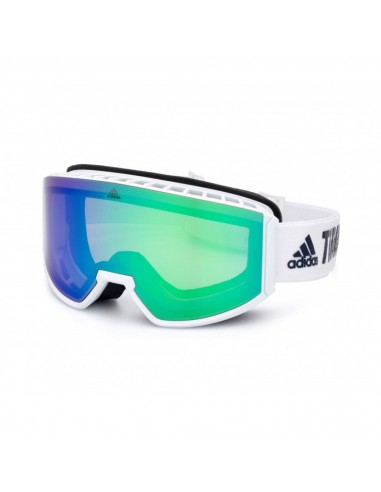 Adidas Unisex Sunglasses - White Plastic Frame Green Mirror Lens | ADIDAS SP0040 21Q Livraison rapide