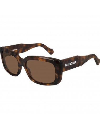 Balenciaga Women's Sunglasses - Havana Full Rim Square Frame | BALENCIAGA BB0072S 2 online