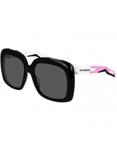 Balenciaga Unisex Sunglasses - Black/Pink Square Full Rim | BALENCIAGA BB0054SA 5 2024