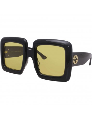 Gucci Women's Sunglasses - Yellow Lens Black Square Shape Acetate Frame | GG0783S 001 2 - 3 jours ouvrés.