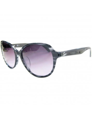 Lacoste Unisex Sunglasses - Gradient Lens Striped Grey Oval Frame | LACOSTE L809SA 35 Les magasins à Paris