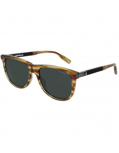 Montblanc Men's Sunglasses - Havana and Black Frame Green Lens | MONT BLANC MB0031S 4 Amélioration de cerveau avec