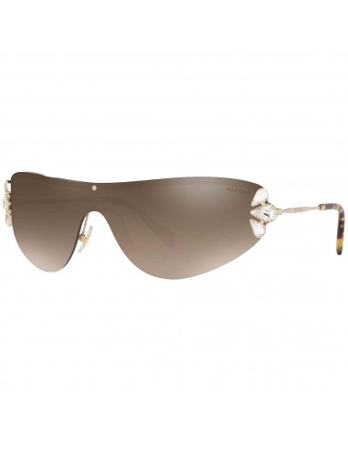 Miu Miu Women's Sunglasses - Rimless Wraparound Shaped Frame | MIU MIU 0MU66US ZVN4O2 acheter en ligne