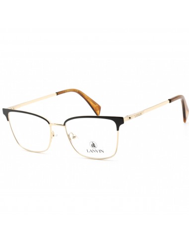 Lanvin Men's Eyeglasses - Clear Demo Lens Black/Gold Square Frame | LNV2105 003 Découvrez la collection