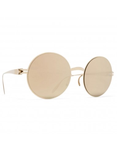 Mykita Unisex Sunglasses - Full Rim Champagne Gold Round Metal Frame | JANIS F69_CGD Faites des économies