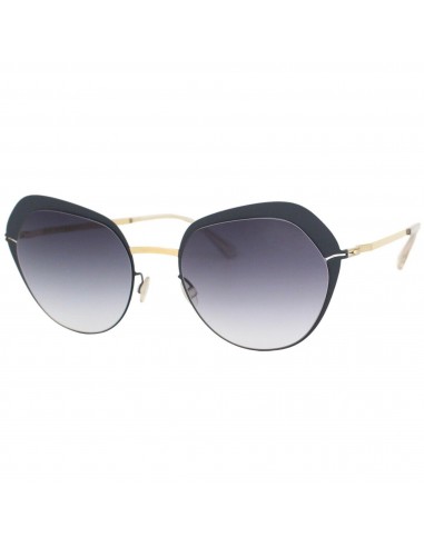 Mykita Women's Sunglasses - Gold/Indigo Butterfly Shaped Frame | METTE GD/IN_BK/X Dans la société mordern