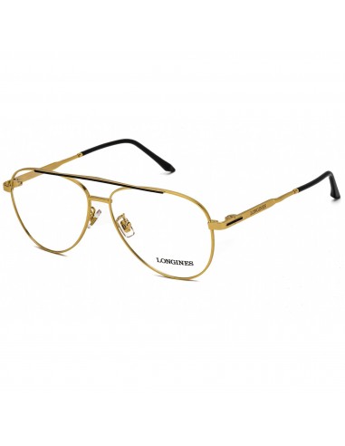 Longines Men's Eyeglasses - Clear Lens Shiny Deep Gold Aviator Frame | LG5003-H 030 Comparez et commandez 