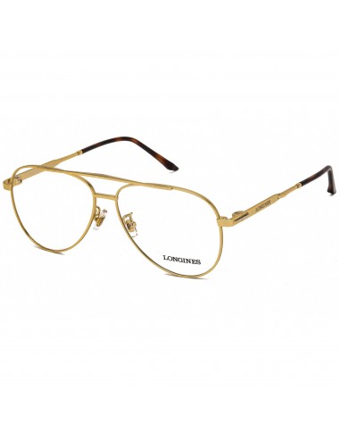 Longines Men's Eyeglasses - Clear Lens Shiny Endura Gold/Matte Black | LG5003-H 30A 2024