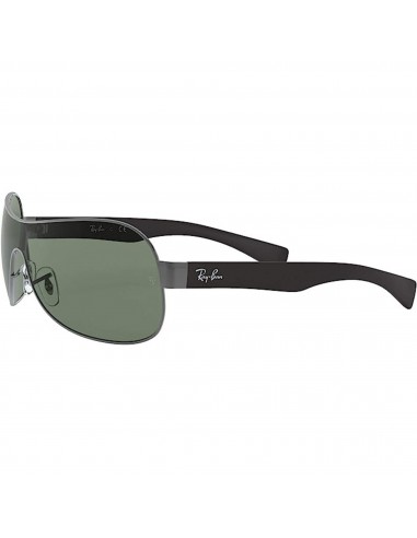 Ray-Ban Men's Sunglasses - Green Lens Gunmetal Shield Frame | RAY BAN 0RB3471 004/71 les muscles