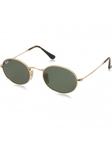 Ray-Ban Unisex Sunglasses - Green Lens Gold Oval Shaoe Frame | RAY BAN 0RB3547N 1 basket pas cher