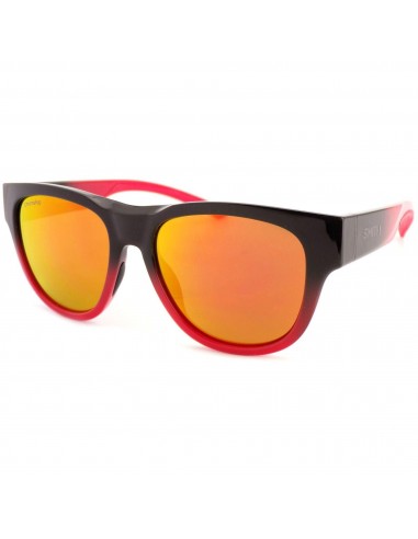 Smith Unisex Sunglasses - Dark Grey/Carbon Red Square Frame | SMITH ROUNDER HWS/X6 votre