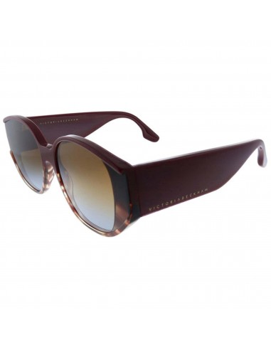 Victoria Beckham Women's Sunglasses - Striped Burgundy | VICTORIA BECKHAM VB605S 605 des créatures d'habitude