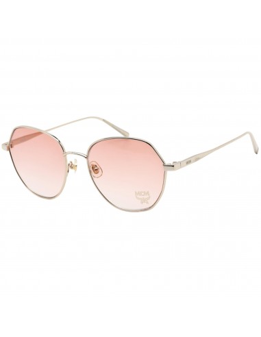 MCM Women's Eyeglasses - Pink Lens Rose Gold Square Full Rim Frame | MCM2114 726 brillant des détails fins