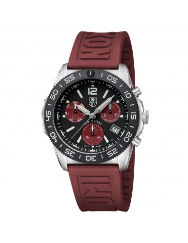 Luminox Men's Chronograph Watch - Pacific Diver Black/Crimson Dial Strap | XS.3155.1 Comparez et commandez 