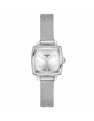 Tissot Women's Diamond Watch - Lovely Square Quartz Grey Bracelet | T0581091103600 livraison gratuite