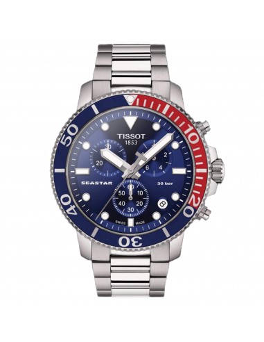 Tissot Men's Quartz Watch - Seastar 1000 Blue and Red Rotating Bezel | T1204171104103 les ligaments