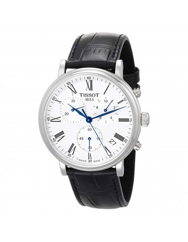 Tissot Men's Watch - Carson Premium Chronograph Black Leather Strap | T1224171603300 Pour