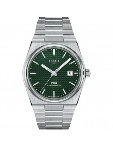 Tissot Men's Watch - PRX Powermatic 80 Green Dial Steel | T1374071109100 pas cheres