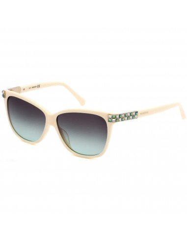 Swarovski Women's Sunglasses - Gradient Lens Shiny Beige Cat Eye Frame | SK0137 57B chez Cornerstreet bien 