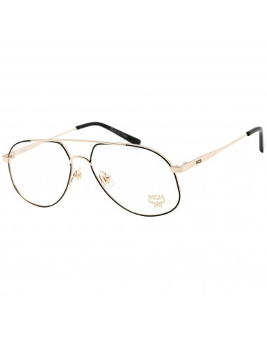 MCM Women's Eyeglasses - Clear Lens Black/Gold Aviator Metal Frame | MCM2138 001 vente chaude votre 