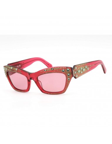 Swarovski Women's Sunglasses - Bordeaux Lens Shiny Pink Cat Eye Frame | SK0380 72S le des métaux précieux