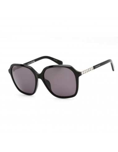 Swarovski Women's Sunglasses - Smoke Lens Shiny Black Square Shape Frame | SK0390 01A prix pour 