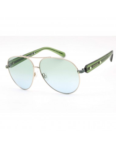 Swarovski Women's Sunglasses - Gradient Green Lens Aviator Metal Frame | SK0392 32P Profitez des Offres !