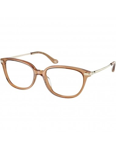 Coach Women's Eyeglasses - Transparent Brown Square Frame Demo Lens | 0HC6185 5654 pas cher chine