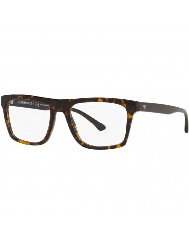 Emporio Armani Men's Eyeglasses - Havana Square Full-Rim Plastic Frame | 0EA3185 5879 Les magasins à Paris et en Île-de-France