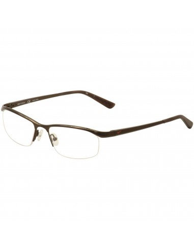 Nike Men's Eyeglasses - Satin Brown Rectangular Half-Rim Metal Frame | NIKE 6037 259 Voir les baskets