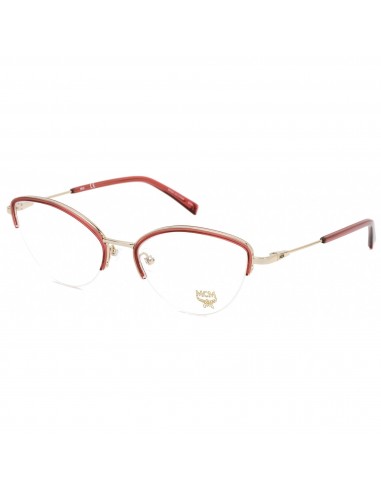 MCM Women's Eyeglasses - Clear Demo Lens Wine/Gold Cat Eye Shape Frame | MCM2142 612 en linge