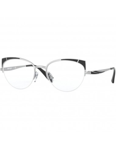 Vogue Women's Eyeglasses - Top Matte Black/Silver Cat Eye Frame | 0VO4153 5119 Profitez des Offres !