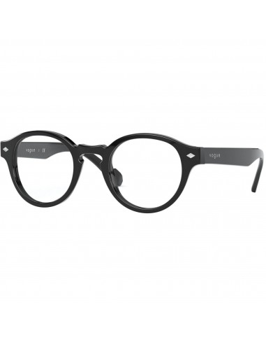 Vogue Men's Eyeglasses - Black Round Full-Rim Acetate Frame | 0VO5332 W44 Fin de série