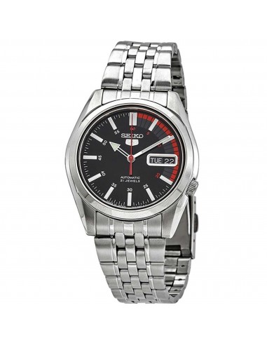 Seiko Men's Watch - Series 5 Automatic Black Dial Stainless Steel Bracelet | SNK375J1 du meilleur 