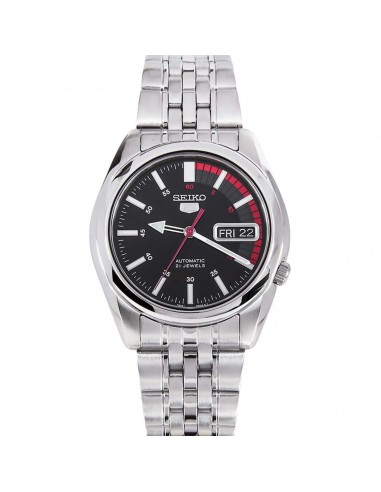 Seiko Unisex Watch - Series 5 Black Dial Silver Stainless Steel Bracelet | SNK375K1 online