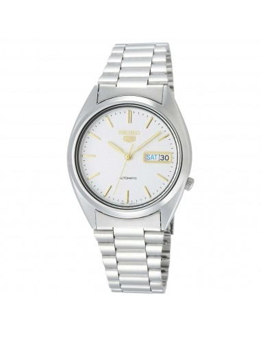 Seiko Men's Watch - Series 5 Automatic White Dial Silver Steel Bracelet | SNXG47K1 Comment ça marche