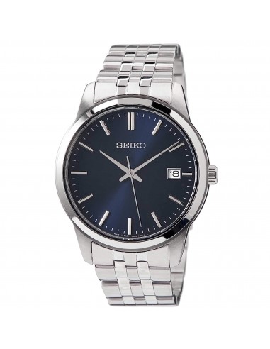 Seiko Men's Watch - Essential Quartz Blue Dial Silver Steel Bracelet Date | SUR399P1 À commander